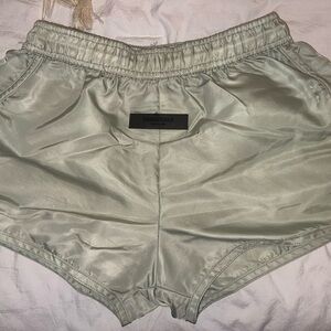Essentials Women's Seafoam Green Nylon Shorts